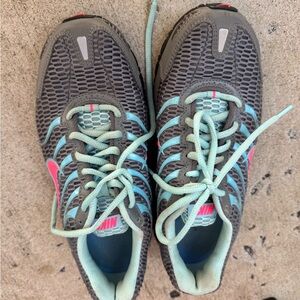 Nike Gray and Teal Athletic Sneakers